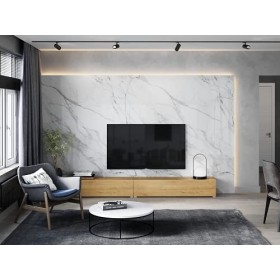 Platan Room - Meuble TV bas - 105/140/160/210/280 - À suspendre ou à poser 280 x 30 x 32&nbsp;cm, mat, chêne doré 