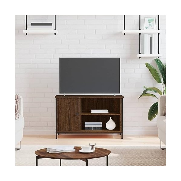 VEEKI Meuble TV, Meuble TV Suspendu, Meuble TV Industriel, Meuble TV Bois, Meuble Chambre, Convient pour Salon ou Chambre, Ch