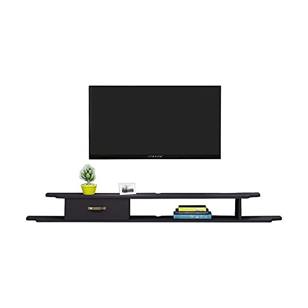 EsEntL Meuble TV Mural Console Multimédia Murale Asymétrique, Meuble TV Flottant, Étagères de Rangement Murales, Meuble TV 47