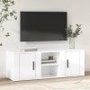 VEEKI Meuble TV, Meuble TV Suspendu, Meuble TV Industriel, Meuble TV Bois, Meuble Chambre, Convient pour Salon ou Chambre, Bl