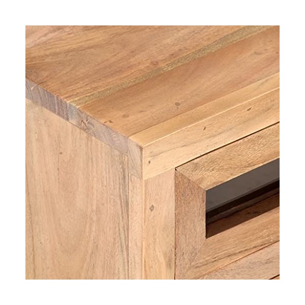 Meuble TV | Style Classique | Rangement matériel télé Audio Video Gaming | 110x30x40cm, Marron