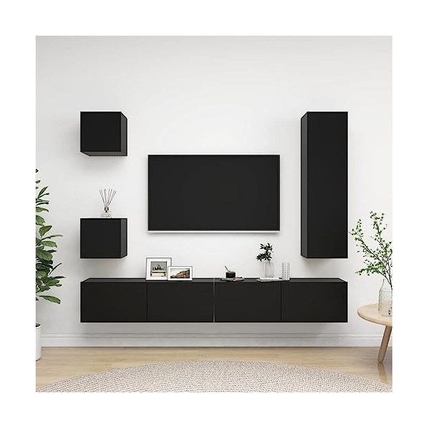 VEEKI Meuble TV, Meuble TV Suspendu, Meuble, Meuble TV avec Rangement，Meuble Industriel, Convient pour Salon ou Chambre, Ense