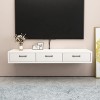 Meuble TV Mural Meuble TV Flottant Mural, Console multimédia, étagère de Rangement pour Divertissement, Meuble TV Mural avec 