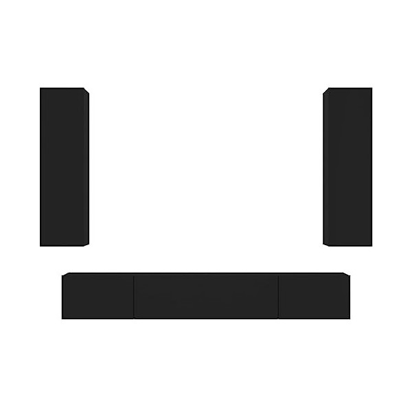 Meuble TV,Étagère TV Flottante, Support de Télévision Flottant Fixé au Mur Centre de Console Multimédia de Divertissement Gra