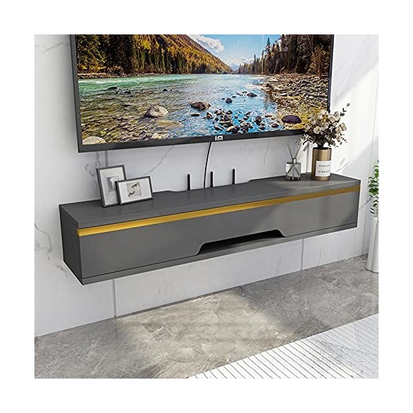 EsEntL Étagère de décodeur, Petite Console multimédia Murale, Meuble de télévision Flottant, étagères de Rangement murales po