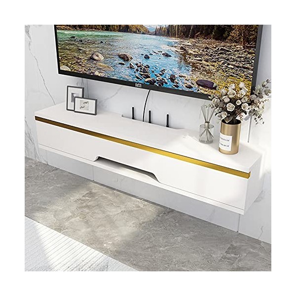 EsEntL Étagère de décodeur, Petite Console multimédia Murale, Meuble de télévision Flottant, étagères de Rangement murales po