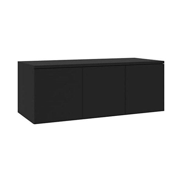 Générique Meuble TV Noir 80x34x30 cm Aggloméré,17.3 KG,801860, Meubles, Meubles TV