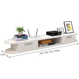EsEntL Meuble TV Meuble TV Mural Cloisons flottantes Supports de Rangement Multifonctions pour décodeur Grande capacité porta