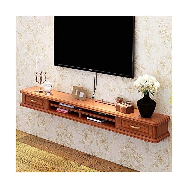 Meuble TV mural, support flottant Support de rangement mural pour console multimédia, meuble TV Support de boîtier de câble p