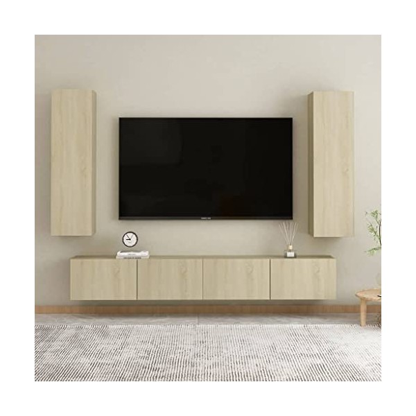 Meuble Tv,Blanc Tv,Comme Espace de Rangement, Meuble Bas Suspendu Ou Debout, Buffet Salon,Meuble TV Suspendu,Support de Télév