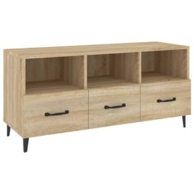 DCRAF Centres de divertissement et meubles TV, meuble TV en chêne sonoma, 102 x 35 x 50 cm, bois dingénierie
