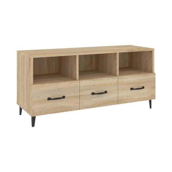 DCRAF Centres de divertissement et meubles TV, meuble TV en chêne sonoma, 102 x 35 x 50 cm, bois dingénierie