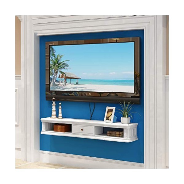 EsEntL Meuble TV Flottant Meuble TV Mural étagère Flottante étagère Murale Fond TV étagère Murale bibliothèque Console TV