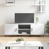 TALCUS Centres de divertissement et supports TV, meuble TV blanc, 150 x 30 x 50 cm, bois dingénierie