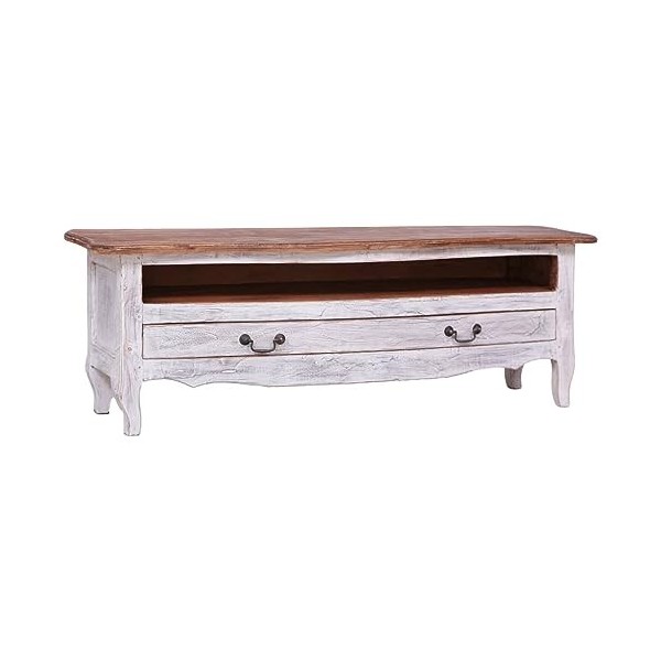 WREWING Meuble TV,Support Télé avec Étagères Réglables, euble TV à Suspendre, Lowboard Sideboard,TV,Table Télévision avec Por