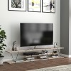 [en.casa] Meuble TV de Salon Banc Télé Support Industriel Rangement Console Jeux Etagères Panneau de Particules Métal 160 x 3