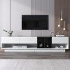 RCBDBSM Meuble TV, Meuble TV 190 x 40 x 42 cm, Meuble TV avec 3 tiroirs, 2 Compartiments, Table TV, Panneau TV, Design Color