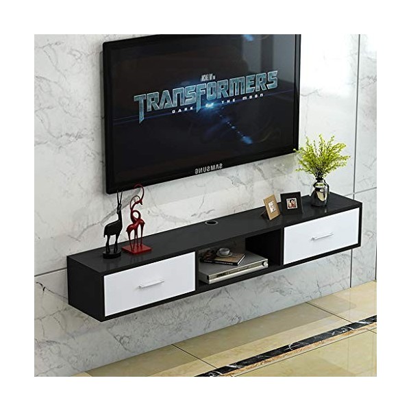 Meuble de télévision Mural Etagère Audio et vidéo Etagère Murale Etagère Flottante Set Top Box Routeur Lecteur DVD Etagère de