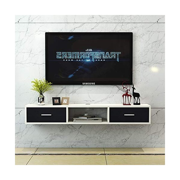 Meuble de télévision Mural Etagère Audio et vidéo Etagère Murale Etagère Flottante Set Top Box Routeur Lecteur DVD Etagère de