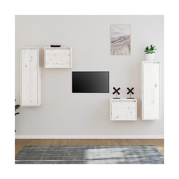 VEEKI Meuble TV, Meuble TV Suspendu, Meuble TV Industriel, Meuble TV Bois, Meuble Chambre, Convient pour Salon ou Chambre, Me
