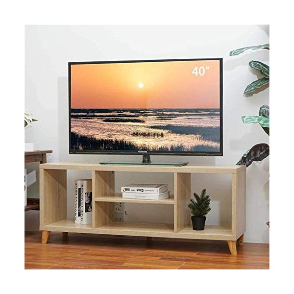 ADSE Meuble TV Console de Meuble TV détachable Portable avec 4 étages Ouverts pour Le Salon Couleur: Blanc, Taille: 47,2x13,