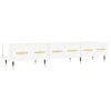 CHRISK Home Hardware Businese Meuble TV en bois Blanc brillant 150 x 36 x 30 cm