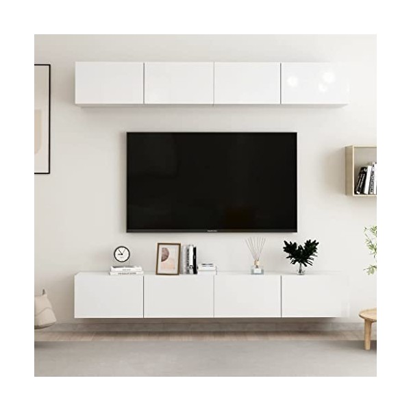 VEEKI Meuble TV, Meuble TV Suspendu, Meuble, Meuble TV avec Rangement，Meuble Industriel, Convient pour Salon ou Chambre, Meub
