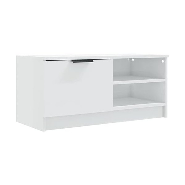 Meuble de Rangement TV Moderne avec 2 Compartiments Ouverts et 1 Porte, Buffet de Rangement, Meuble TV, Console multimédia po