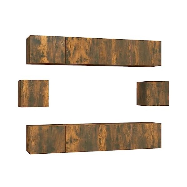 VEEKI Meuble TV, Meuble TV Suspendu, Meuble TV Industriel, Meuble TV Bois, Meuble Chambre, Convient pour Salon ou Chambre, En