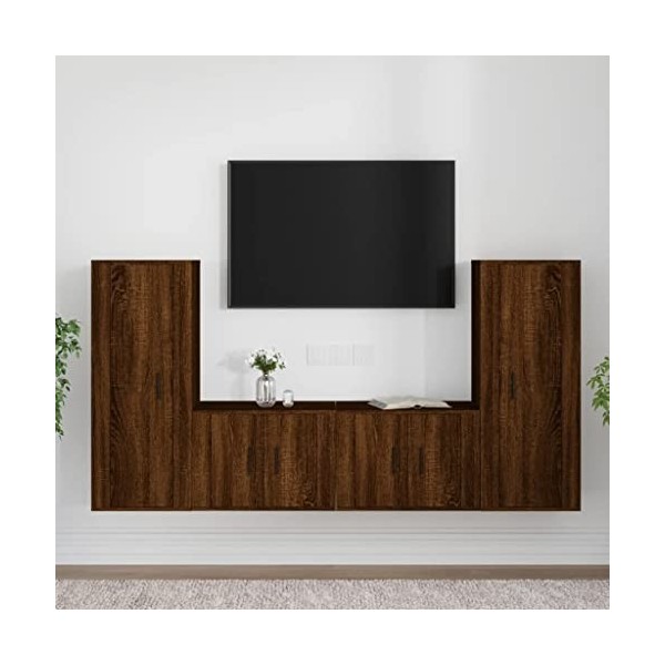 VEEKI Meuble TV, Meuble TV Suspendu, Meuble TV Industriel, Meuble TV Bois, Meuble Chambre, Convient pour Salon ou Chambre, En