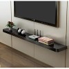 YokIma Meuble TV Flottant Meuble TV Mural Étagère TV Console TV Unité de Divertissement Étagère de Rangement Multimédia pour 