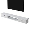 EsEntL Meuble TV Flottant étagère TV Murale Centre de Divertissement Console multimédia en Bois avec Bureau de Rangement sous