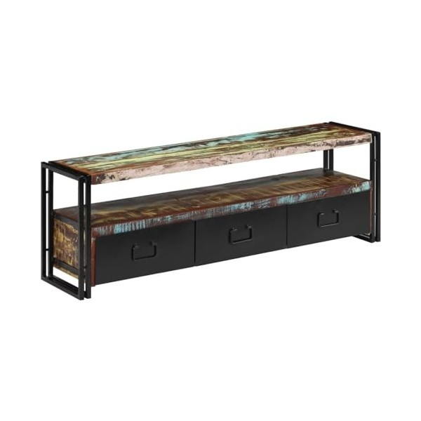 Camerina Meuble TV Bois de récupération Massif 120 x 30 x 40 cm,Meuble TV,Table TV,Ensemble Meuble TV