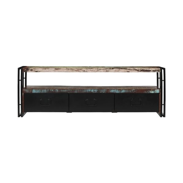 ZEYUAN Meuble TV Bois de récupération Massif 120 x 30 x 40 cm,Meuble TV,Table TV,Ensemble Meuble TV