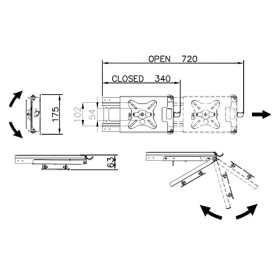 Cta - Support TV pour téléviseur LCD de Camping-Car CTA Pose - Modèle à Extraction latérale L