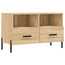 RAUGAJ Centres de divertissement et meubles TV - Meuble TV en chêne sonoma - 80 x 36 x 50 cm - Bois dingénierie
