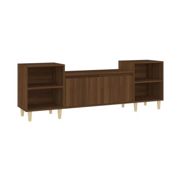 TECHPO Meubles-TV Meuble TV Chêne Marron 160x35x55 cm Bois dingénierie