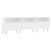 MATTUI Centres de divertissement et meubles TV, meuble TV blanc brillant, 150 x 30 x 44,5 cm, bois dingénierie