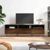 CBLDF Meubles-TV Meuble TV Chêne Marron 150x30x44,5 cm Bois dingénierie