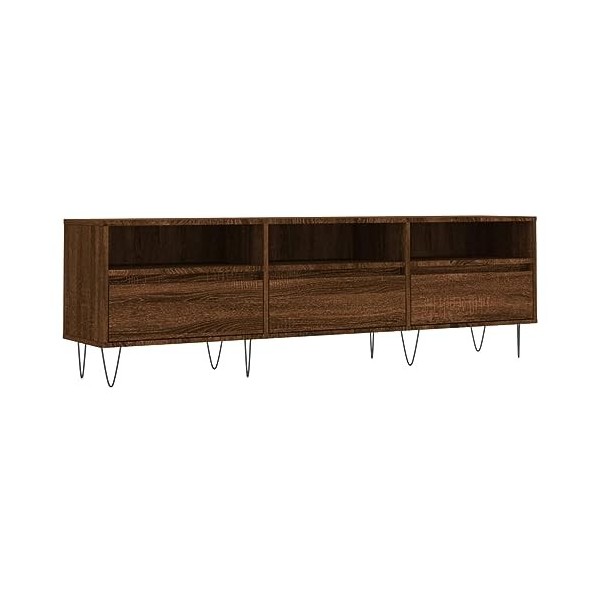 CBLDF Meubles-TV Meuble TV Chêne Marron 150x30x44,5 cm Bois dingénierie