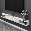 EsEntL Meuble TV Meuble TV Étagère Flottante Murale Console Multimédia Centre Grand Support de Rangement Set-Top Box Rack Cab