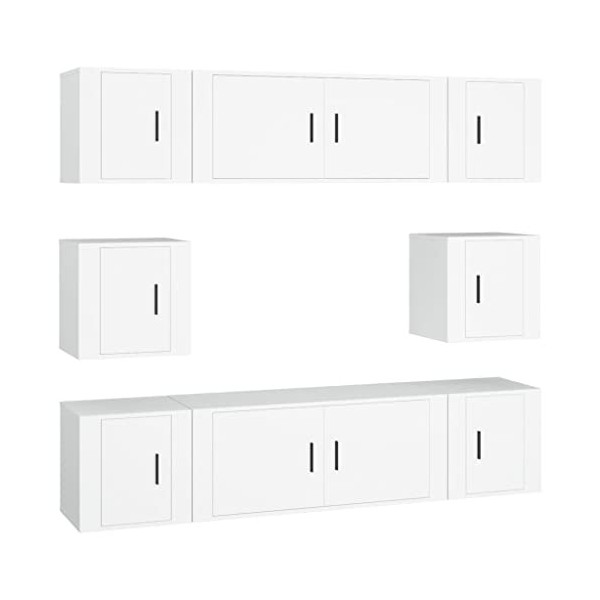 vidaXL Ensemble de Meubles TV 8 pcs Chêne fumé Bois dingénierie