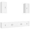 vidaXL Ensemble de Meubles TV 6 pcs Blanc Brillant Bois dingénierie