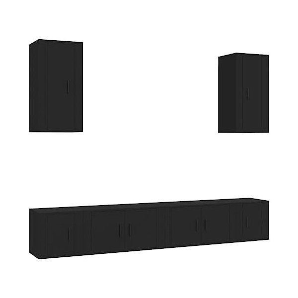 vidaXL Ensemble de Meubles TV 6 pcs Blanc Brillant Bois dingénierie