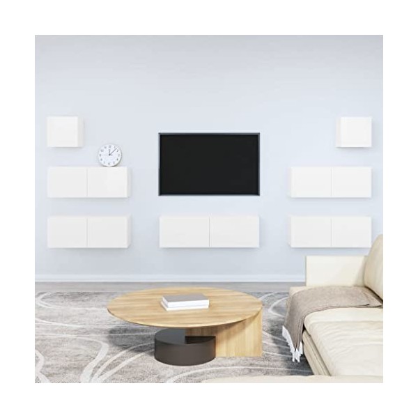 vidaXL Ensemble de Meubles TV 7 pcs Centres de Divertissement Armoires Multimédia Meubles de Salle de Séjour Intérieur Chêne 