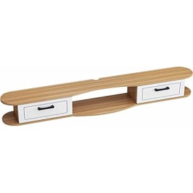 MABIBI Meuble TV mural, console TV suspendue, meuble TV flottant, étagère de rangement multimédia en bois pour salon, chambre