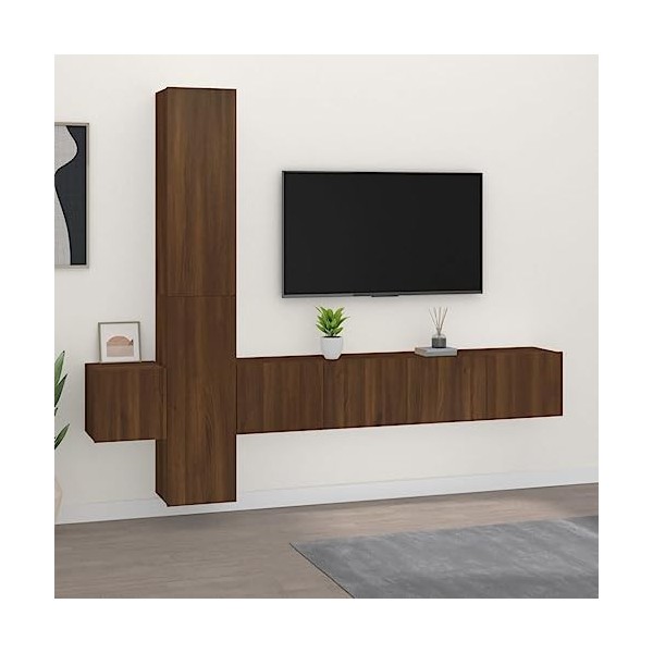 VEEKI Meuble TV, Meuble TV Suspendu, Meuble TV Industriel, Meuble TV Bois, Meuble Chambre, Convient pour Salon ou Chambre, En