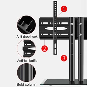 MFJFHK Support Mural, Support de Table avec Double Colonne audacieuse, Base de Table réglable en Hauteur pour téléviseurs à é