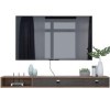 Brooke shop Meuble TV flottant, meuble TV mural avec cloison flottante, console de divertissement multimédia, étagère pour co