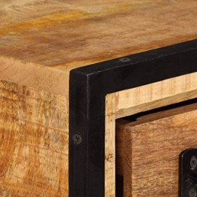 FAMIROSA Meuble TV avec Tiroirs 120 x 30 x 40 cm Bois Massif de Manguier